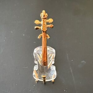 Swarovski Gold and Crystal Violin Ornament